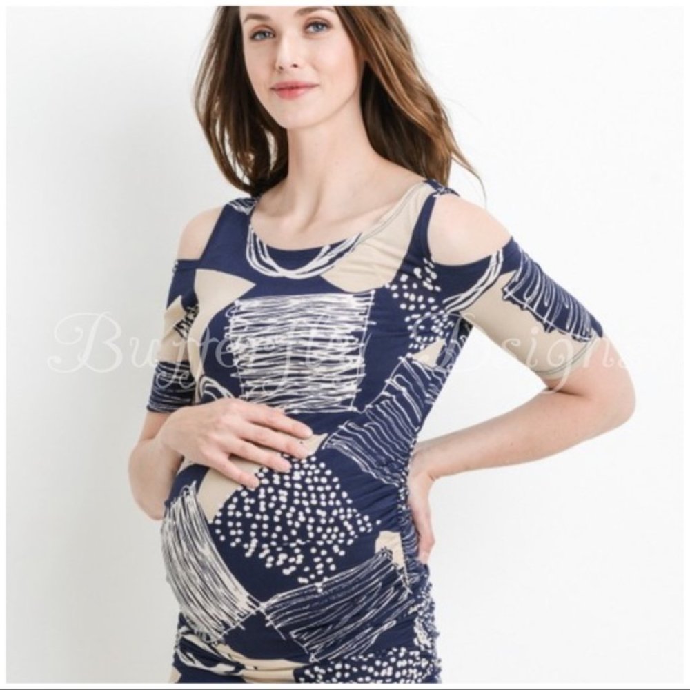 Maternity Abstract Baby Shower Dress - Picture 11 of 11